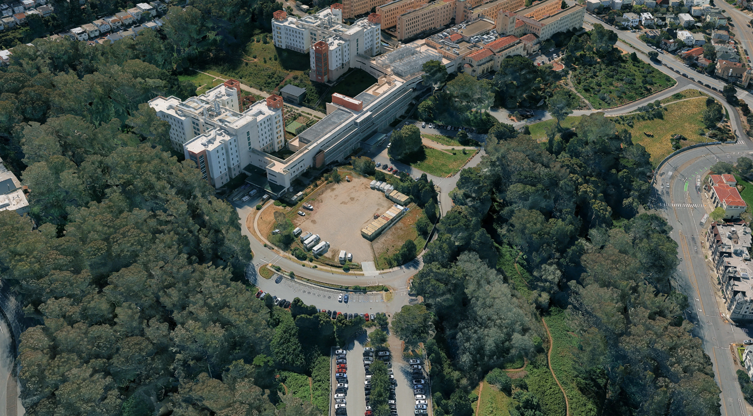Laguna Honda Hospital Senior Housing site, image via Google Satellite