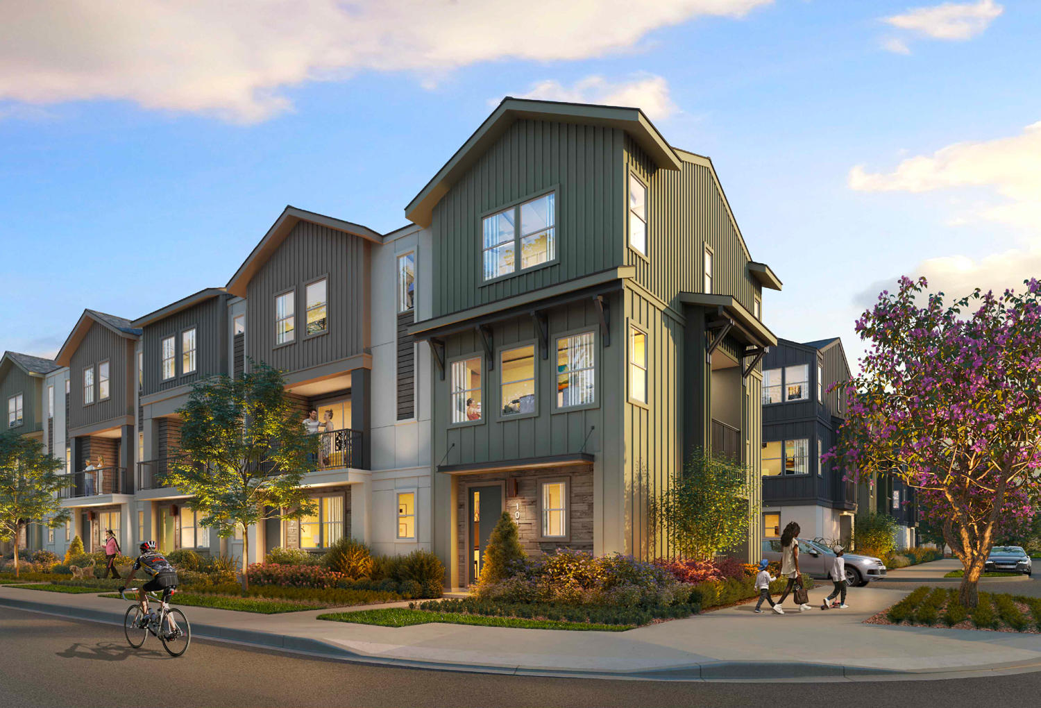 Mitchell Townhouse, rendering by KTGY Group