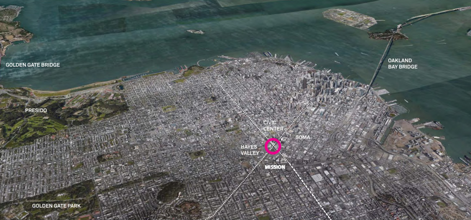 One Oak site context, illustration by SCB