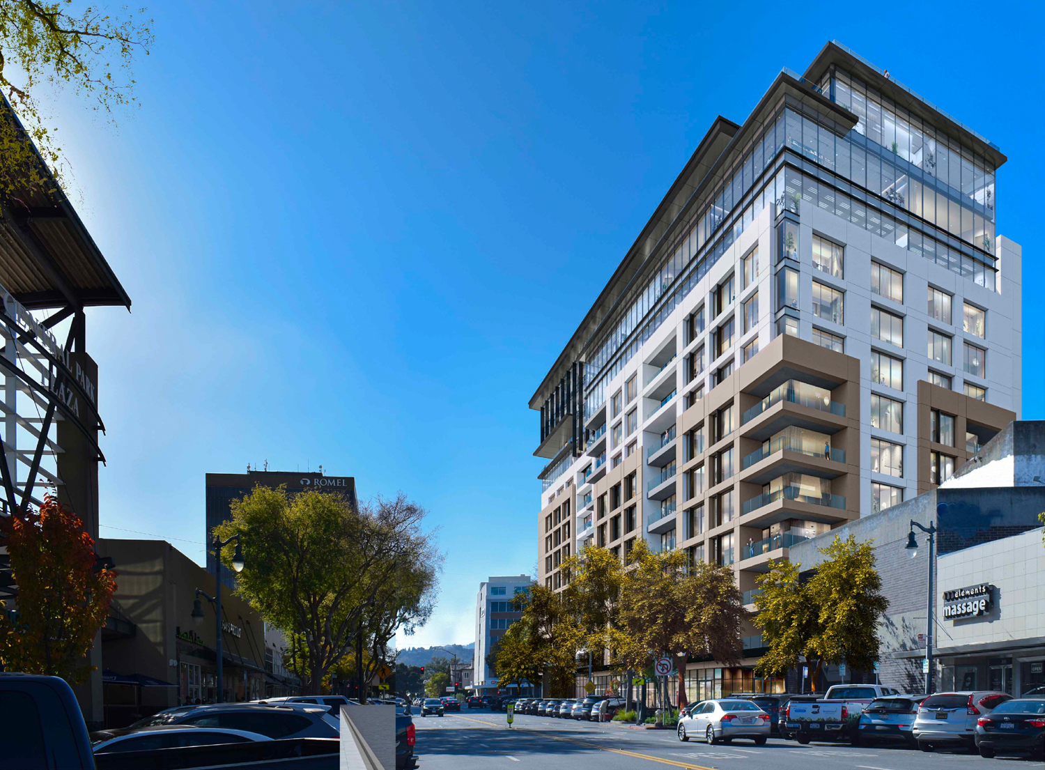 1 East 4th Avenue pedestrian view from along 4th Avenue, rendering by Arc Tec