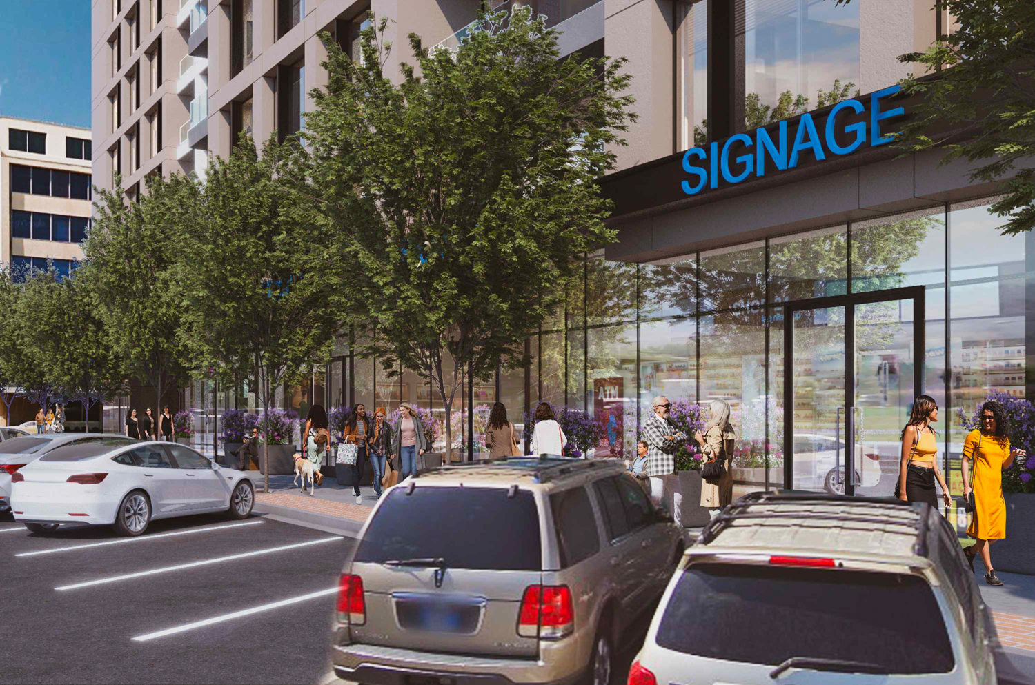 1 East 4th Avenue street activity, rendering by Arc Tec