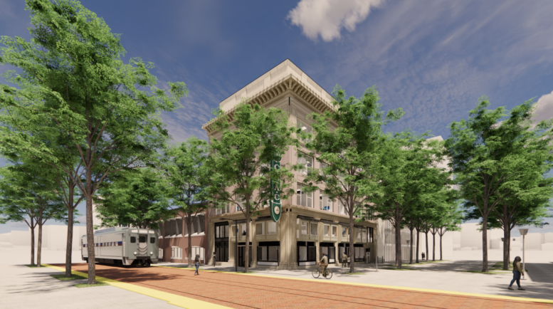 1100 K Street Proposed Building Rendering, image by HGA