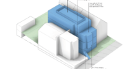 1237 19th Street Building Massing Diagram, image by Pristereo
