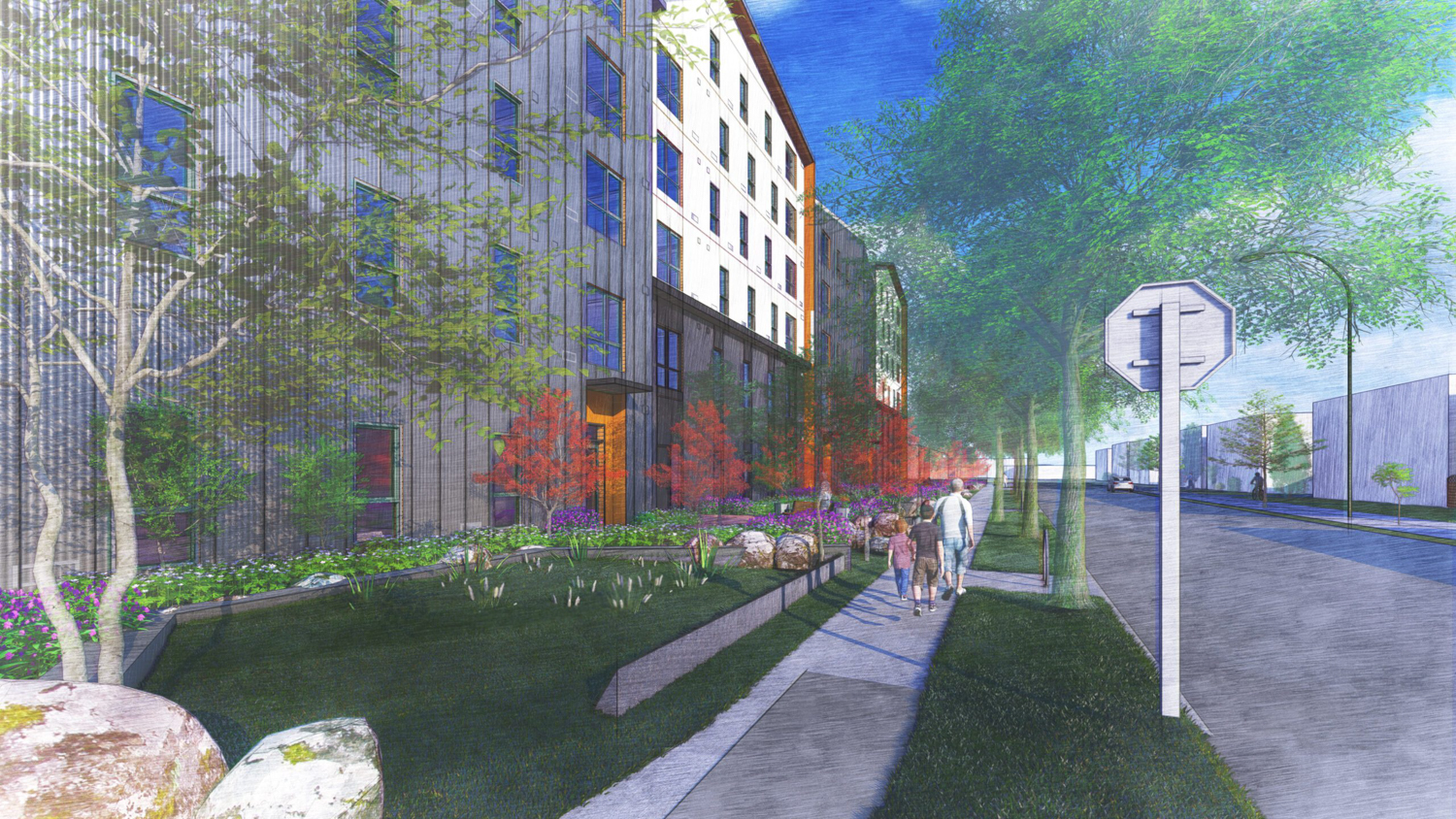 1371 Kooser Road sidewalk, rendering by VMWP Architects