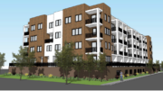 1400 Coleman Avenue Podium Building Rendering, image by HUNT HALE JONES ARCHITECTS