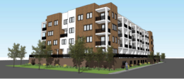 1400 Coleman Avenue Podium Building Rendering, image by HUNT HALE JONES ARCHITECTS