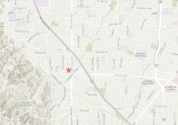 1601 S De Anza Boulevard Site Location, image via ArcGIS Online
