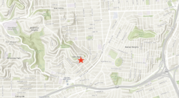 2 Addison Street Site Location, image via ArcGIS Online