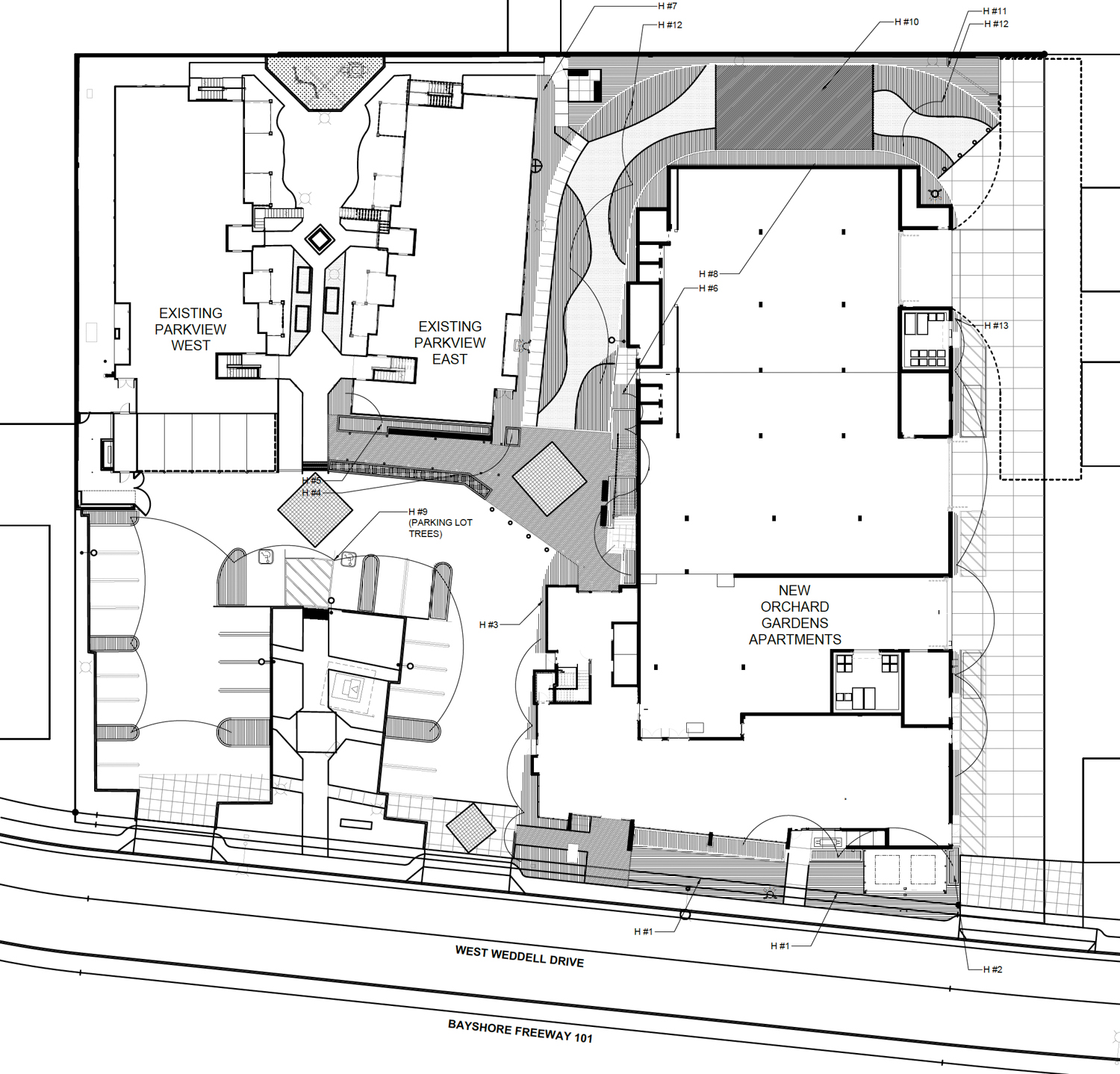 245 West Weddell Drive site map, illustration by Architects FORA