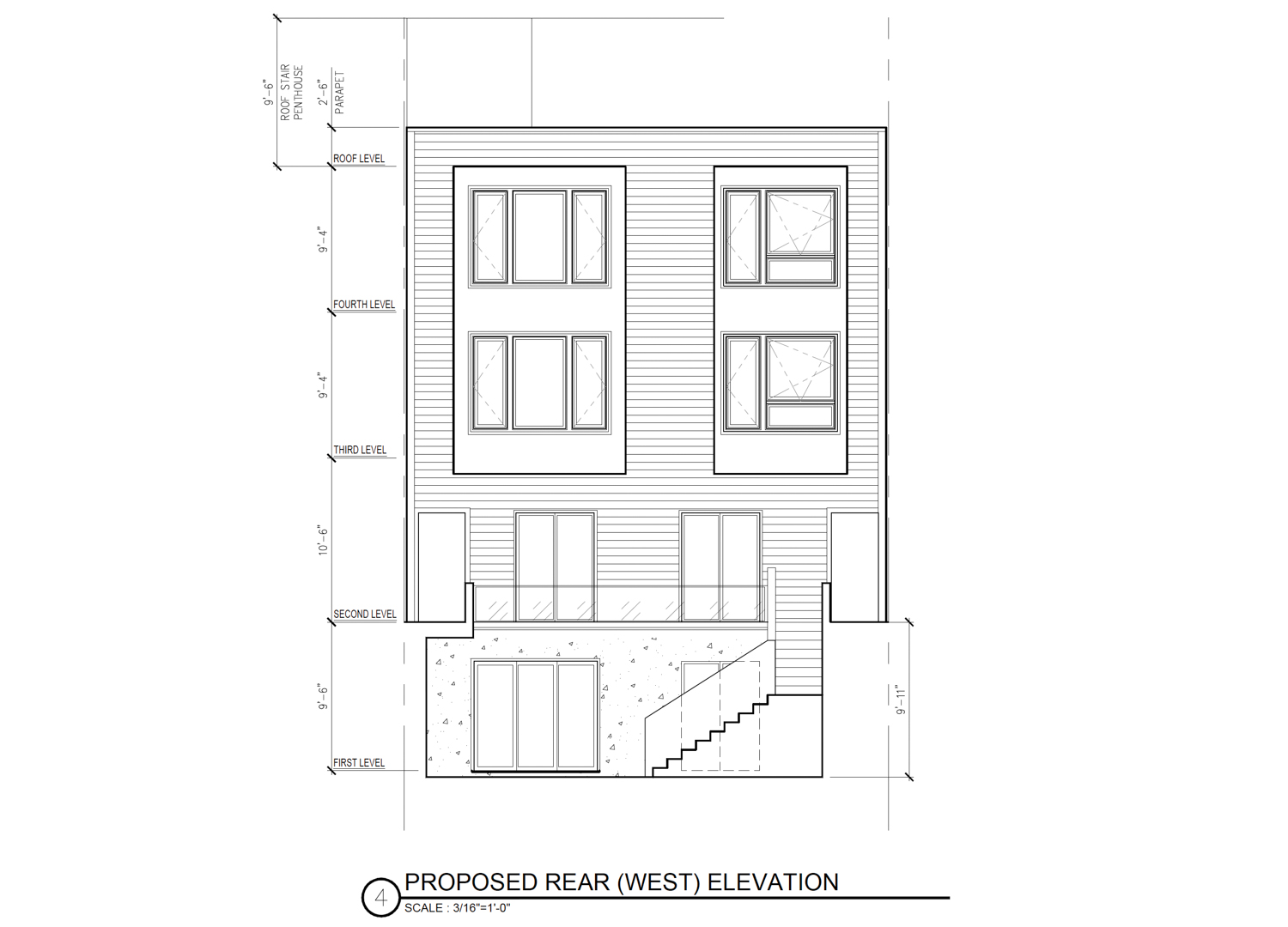 268 Fair Oaks Street rear view, illustration by Shatara Architects