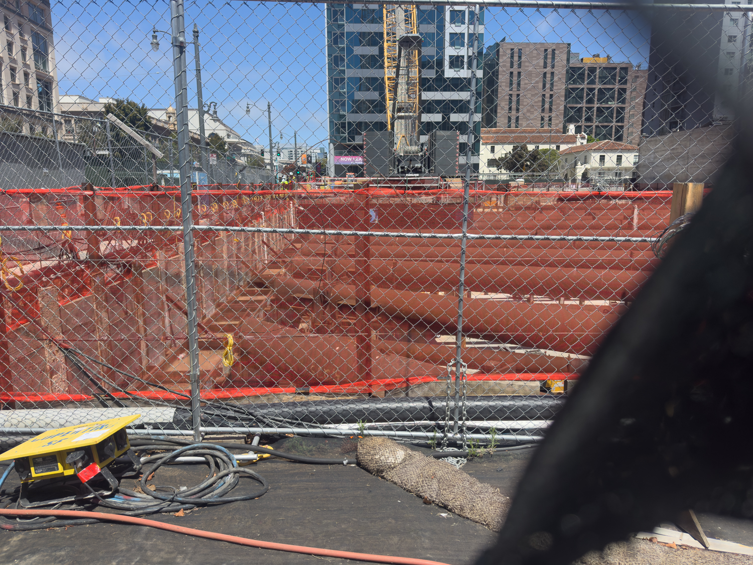 30 Van Ness Avenue foundation in view, image by author