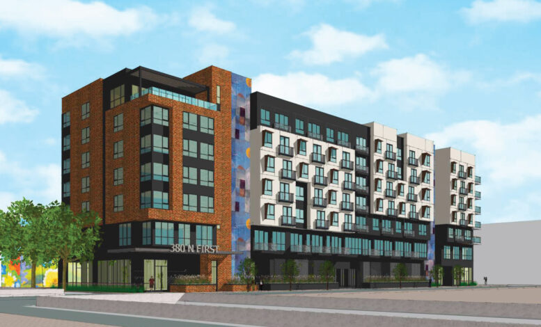 380 North 1st Street from 1st Street, rendering by Studio T Square
