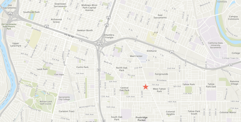 4501 9th Ave Site Location, image via ArcGIS Online