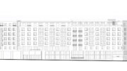 6230 Claremont Avenue facade elevation, illustration by BDE Architecture