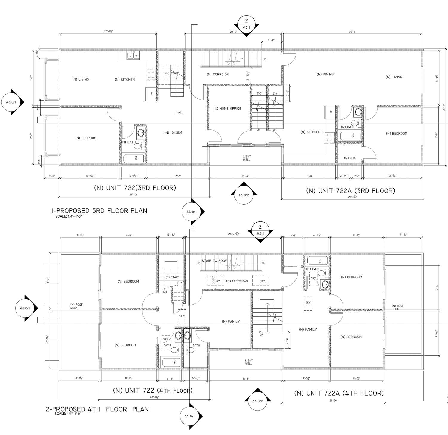720 Masonic Avenue floor plans, illustration by Xie Associates