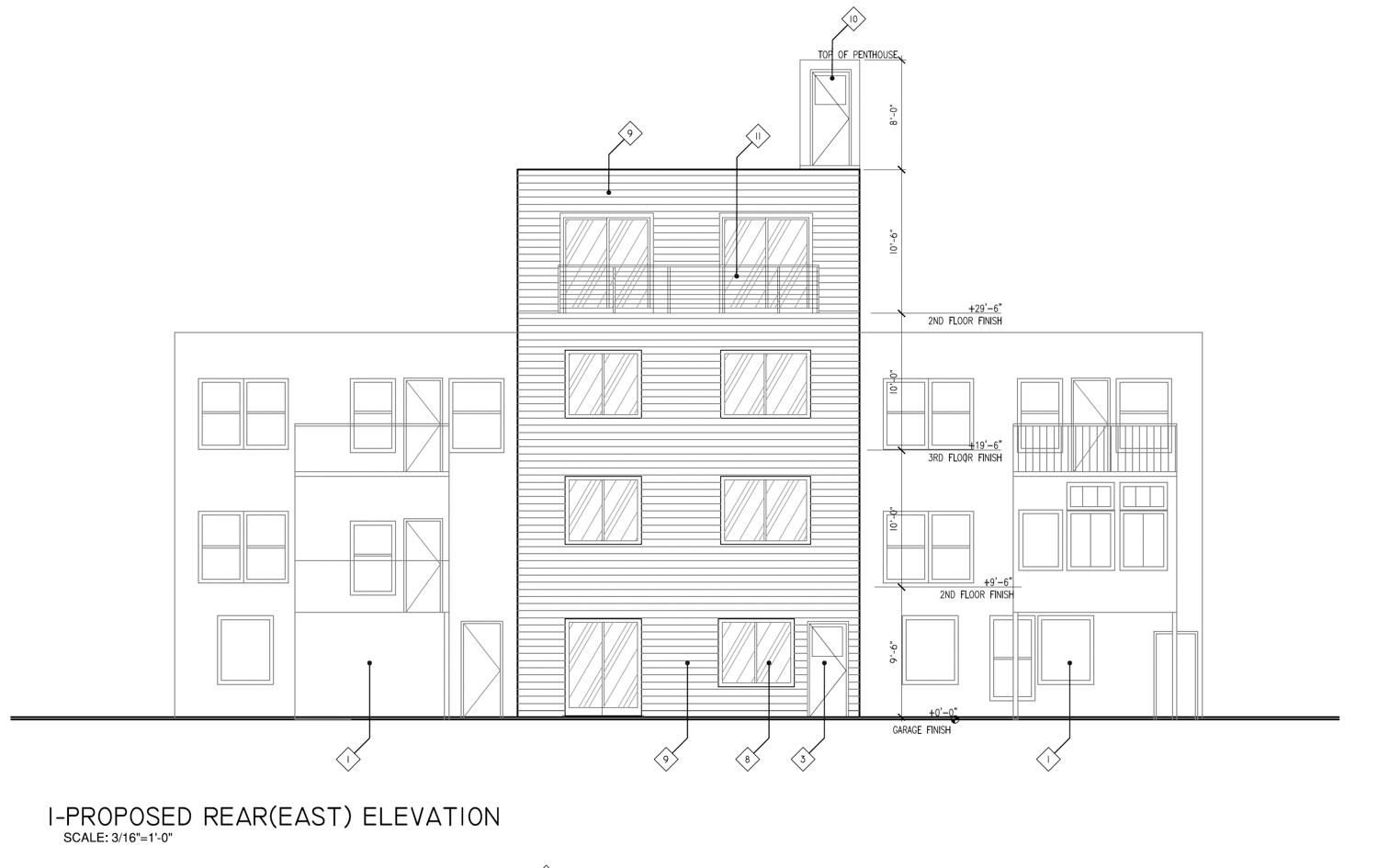 720 Masonic Avenue rear view, illustration by Xie Associates