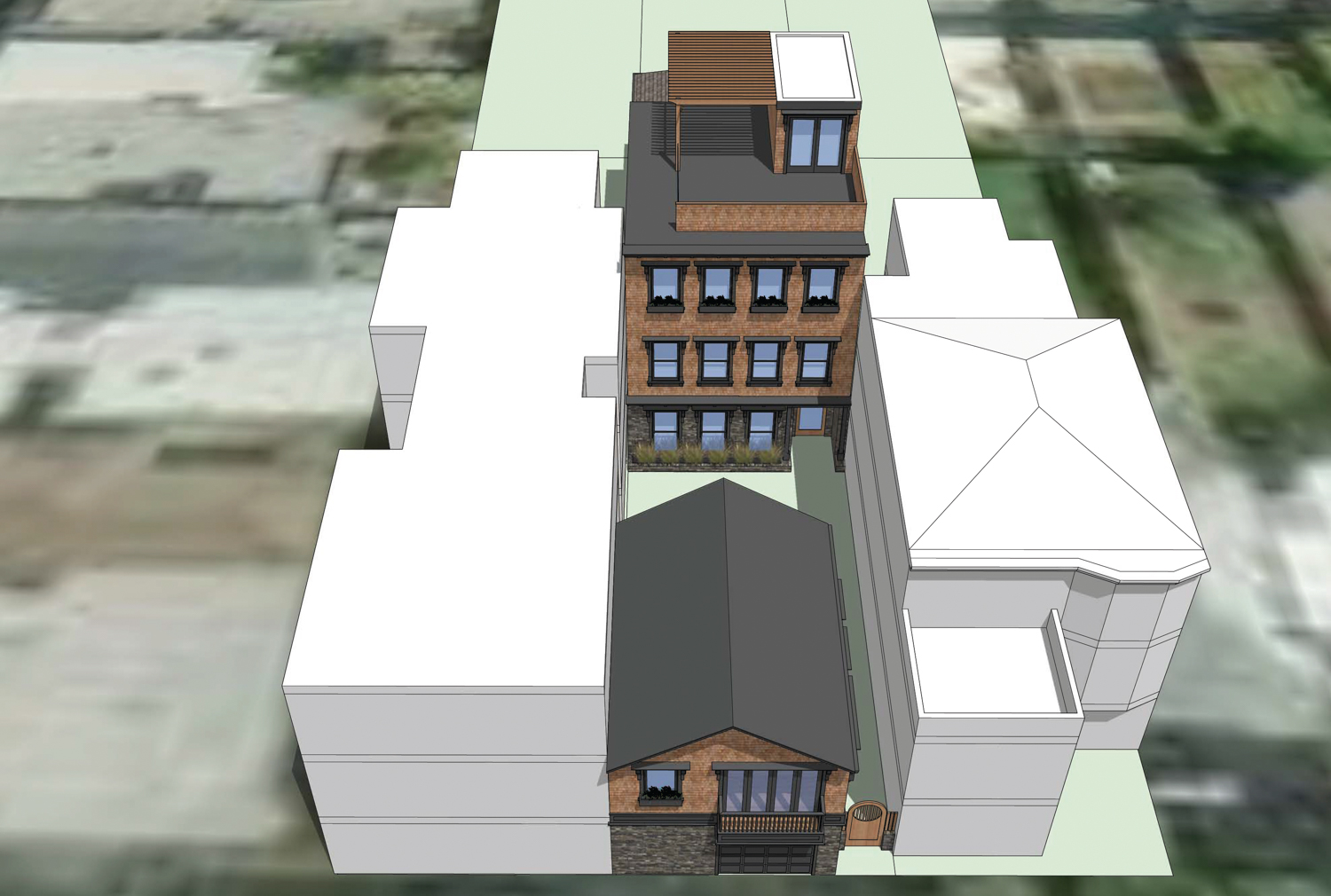 722 19th Avenue aerial view, rendering by Poppy Architecture & Design