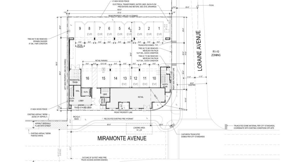 996 Loraine Avenue Site Plan, image via SDG Architects