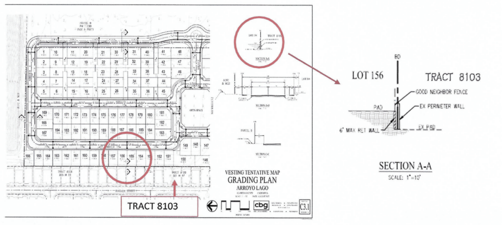 Arroyo Lago Site Map with Grading Diagram, image by CBG