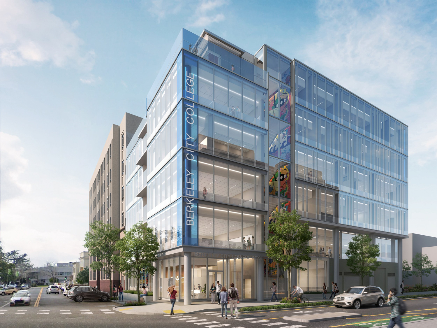 Berkeley City College expansion, rendering by Ratcliff Architects