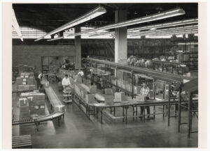 Birkenstock Campus historic interior view, image courtesy the Eames Institute