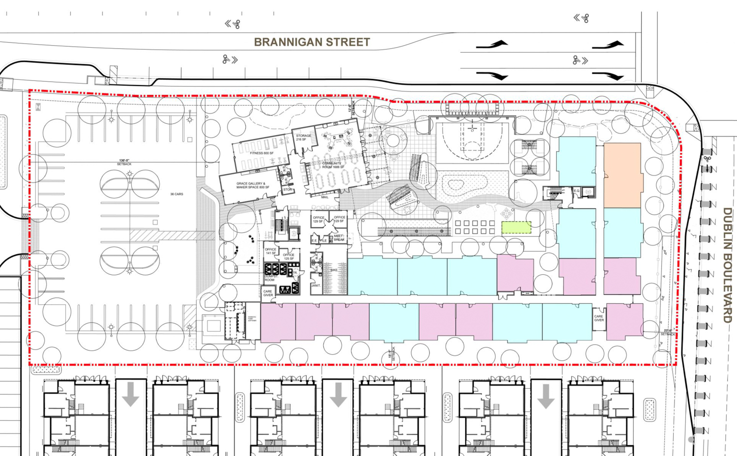 Grace Pointe site map, illustration by Dahlin Group