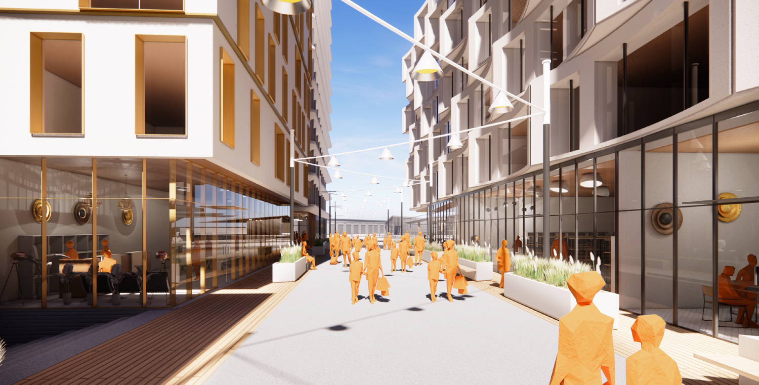 Seawall Lot 330 pedestrian view, rendering by Grimshaw