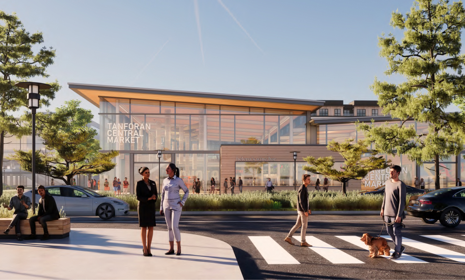 Tanforan Mall central market hall, rendering by Gensler