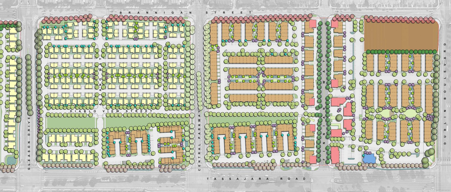 The Dublin Center site map, illustration by Dahlin Group