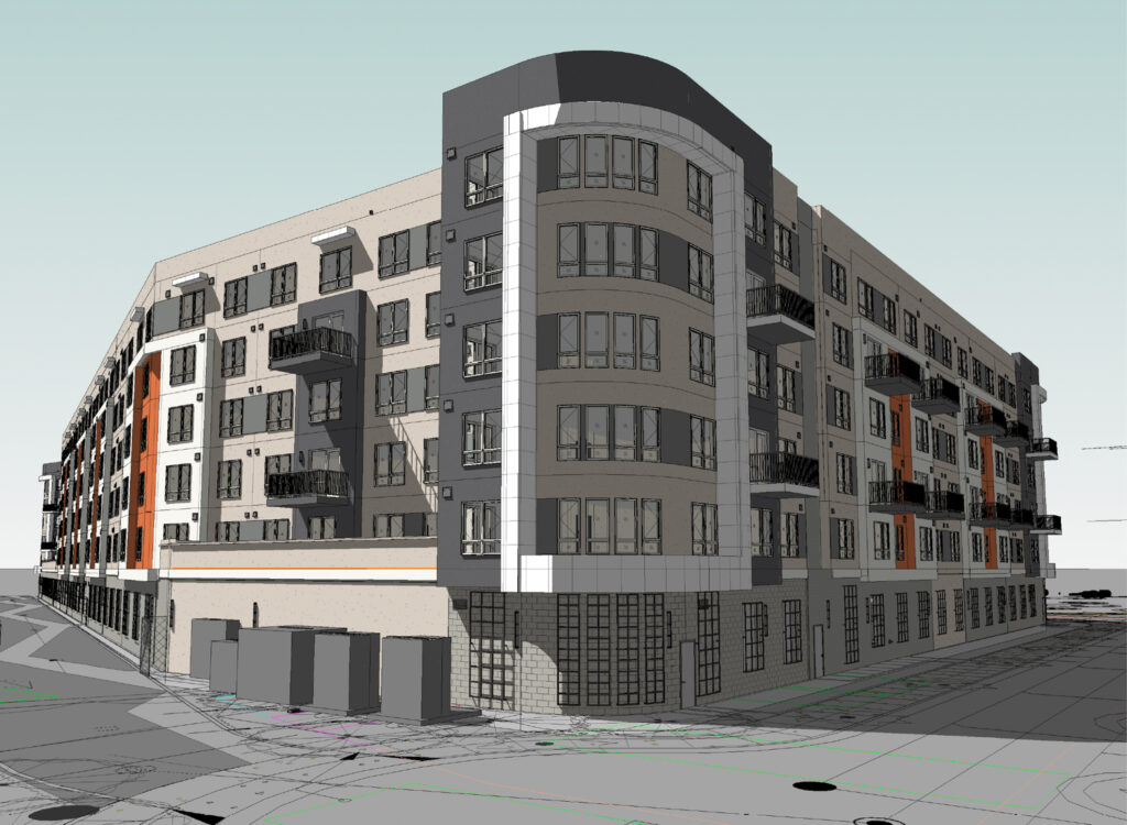 1655 Berryessa Road affordable housing complex, illustration by Swenson