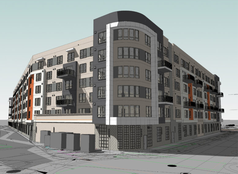 1655 Berryessa Road affordable housing complex, illustration by Swenson