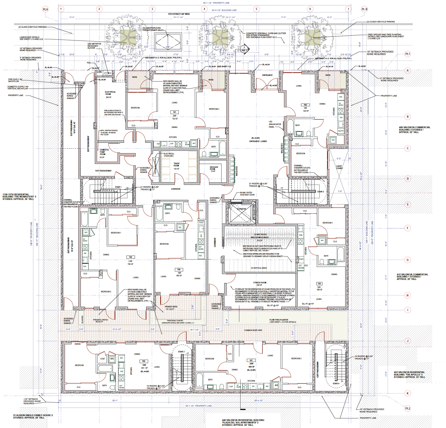 1721 15th Street ground-level floor plan, illustration by Pixxel18 Studio