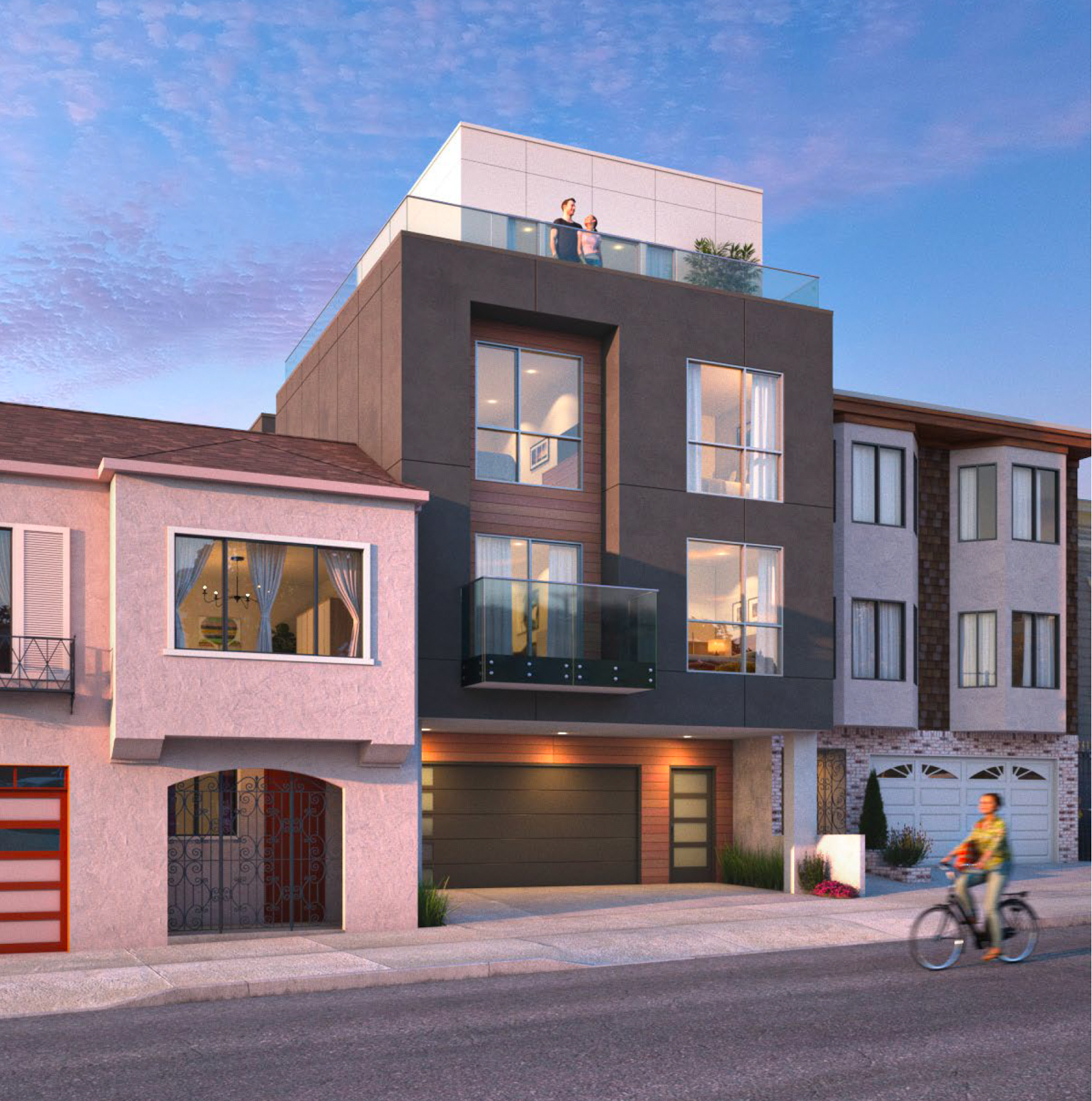 230 Anza Street, rendering by CM Wong Architecture