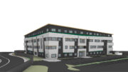 3201 Florin Perkins Road establishing view, rendering by Graphia