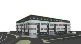 3201 Florin Perkins Road establishing view, rendering by Graphia