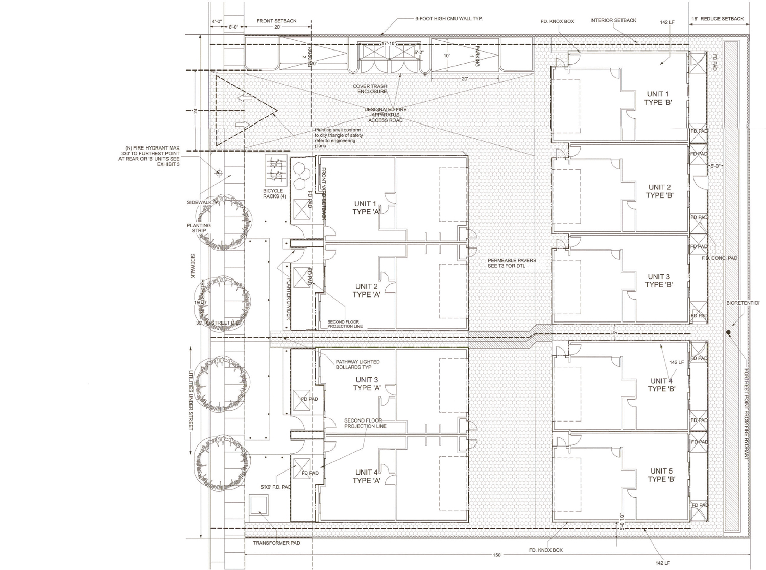 4249 Cheeney Street site map, illustration by MFA Engineers & Associates