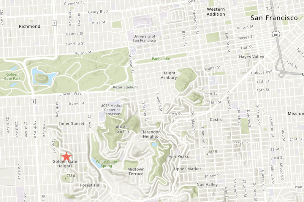 445 Ortega Site Location, image via ArcGIS Online