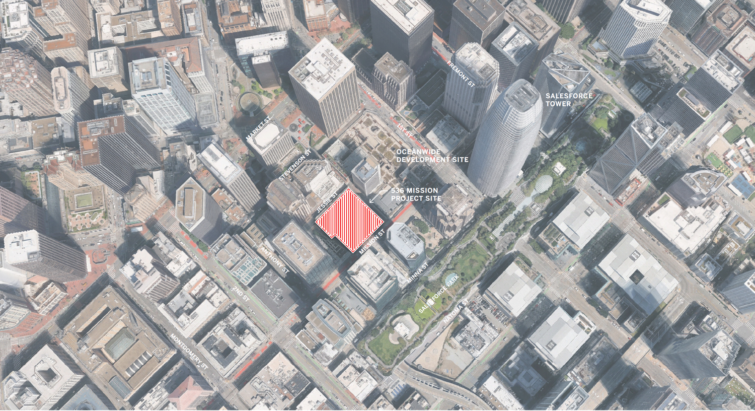 536 Mission Street area map, illustration by SOM