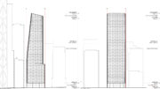 536 Mission Street office variant elevations, illustration by SOM