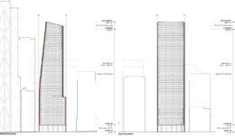 536 Mission Street office variant elevations, illustration by SOM