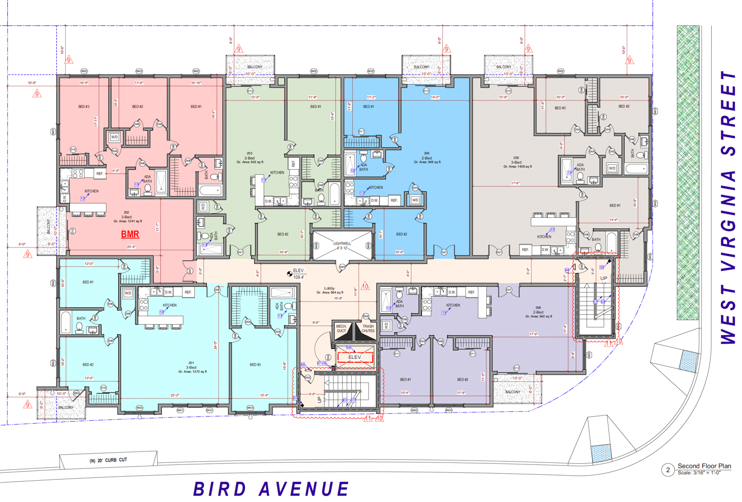 579 West Virginia Street second-level floor plan, illustration via public documents