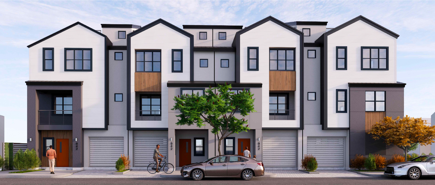 942 Pine Street elevation, rendering by Collaborative Design Studio