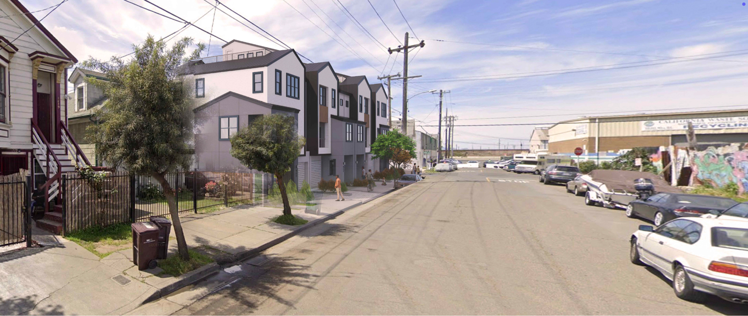 942 Pine Street seen along 10th Street, rendering by Collaborative Design Studio