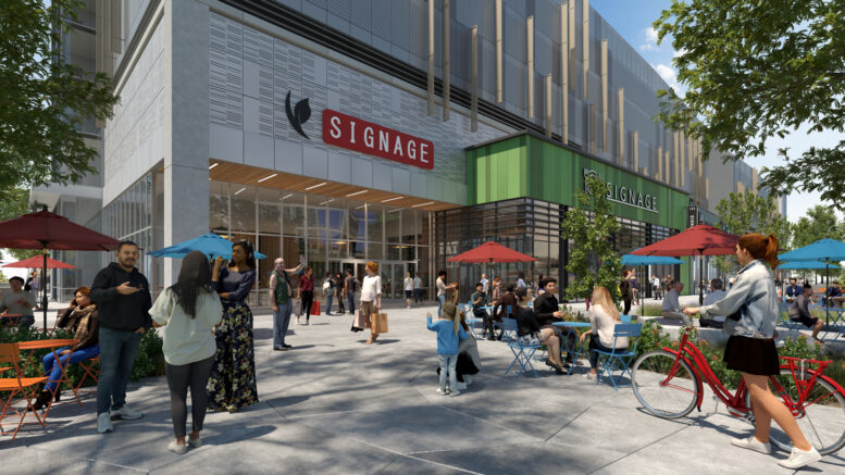 Cityview Plaza shops along 185 Park Avenue, rendering by DES