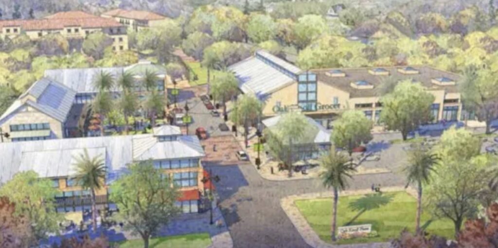Oak Knoll Village Center Concept Rendering, image via Hart Howerton