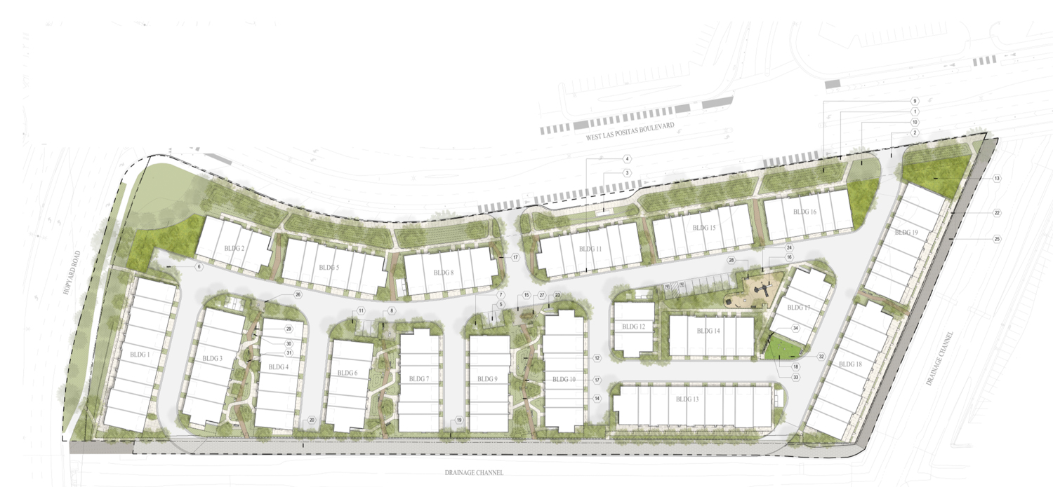 Positas Park Site Plan, illustration by BDE Architecture