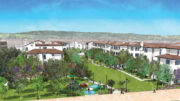 Railroad Avenue project aerial overview, rendering by Dahlin Group