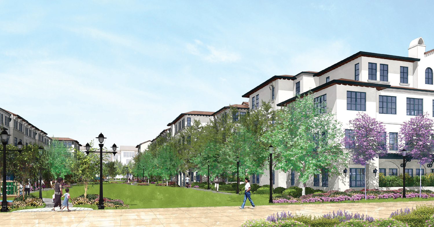 Railroad Avenue project and Veterans Park, rendering by Dahlin Group