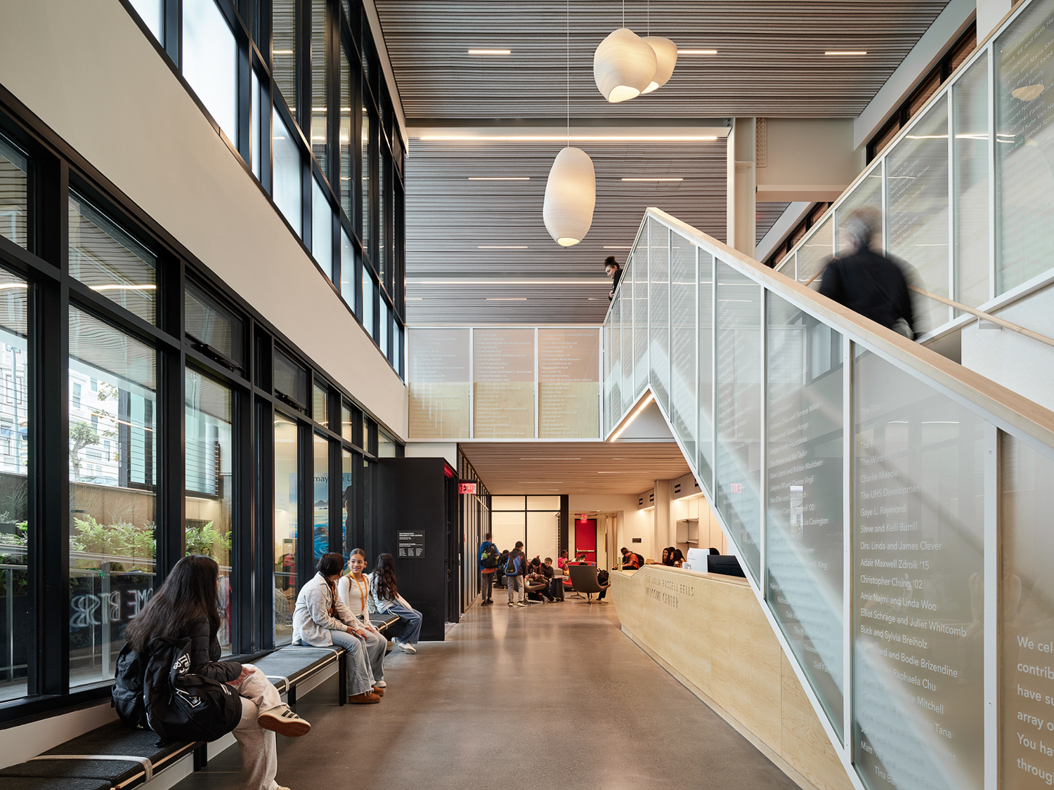 San Francisco University High School student lobby, image by Matthew Millman