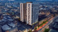 1023 Mission Street aerial overview, rendering by Perry Architects